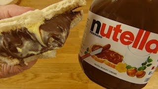 One Jar Of Nutella 800g Sandwich amp Eating [upl. by Rennerb114]