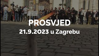 Prosvjed Primoštenaca u Zagrebu 21092023 [upl. by Giovanna]