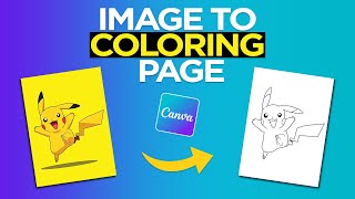 How to Turn Photo Into Coloring Page Canva [upl. by Tacye]