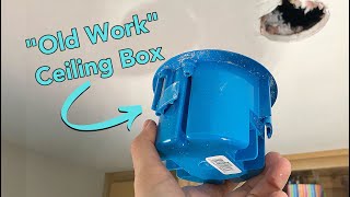 How to Install an Electrical Ceiling Box for a Light Fixture [upl. by Eiznekam]