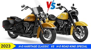 2023 Harley Davidson Haritage Classic Vs 2023 Harley Davidson Road King Special [upl. by Heyes120]