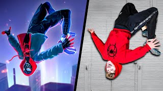 Into The SpiderVerse Stunts In Real Life  Challenge [upl. by Walrath]