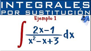 Integración por sustitución  Ejemplo 1 [upl. by Darell]