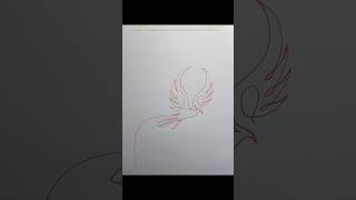 Practise how to draw a phoenix with one line [upl. by Elamef617]