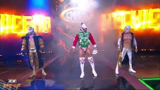 Mascara Dorada Hechicero Volador JR amp Místico Entrance AEW Rampage 02022024 [upl. by Ellerd]