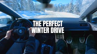 The Perfect Winter Drive in a Manual Golf R [upl. by Dixie679]