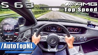 Mercedes S63 AMG 612HP 4Matic ACCELERATION 315kmh TOP SPEED AUTOBAHN POV by AutoTopNL [upl. by Morocco458]