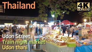 🇹🇭 2022 Udon Thani Night Street Central Udon  Udonthani night market  walking street [upl. by China452]