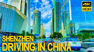 Driving in China Shenzhen Driving Tour Futian District  4K HDR [upl. by Ettenad]