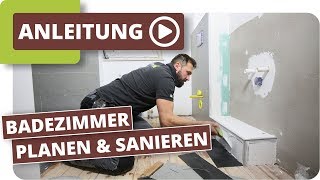 Badezimmer planen amp sanieren  Klebevinyl in der Dusche [upl. by Monroy218]