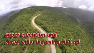 Super elevation curve widening and building corridor using civil 3d [upl. by Asertal]