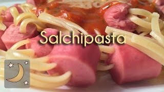 Como hacer Salchipasta Receta de fideos con salchicha [upl. by Llednek]