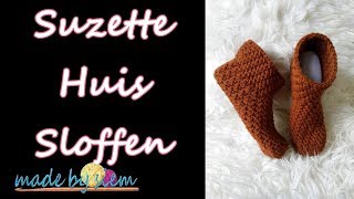 Suzette Huis Sloffen  1 bol Project  Haken  Tutorial  Nederlands [upl. by Muir891]