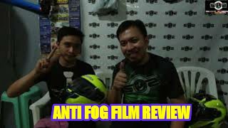 ANTI FOG FILM FOR HELMET PRODUCT REVIEW [upl. by Hovey]