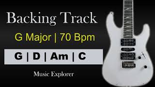 G Major Backing Track  70 Bpm [upl. by Bronez187]