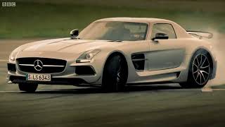 Petrol vs Electric Mercedes SLS AMG Battle  Top Gear Series 20 [upl. by Anairam]