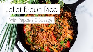 JOLLOF BROWN RICE  how to make easy jollof brown rice  glutenfree  MSGfree  Healthy [upl. by Darius]