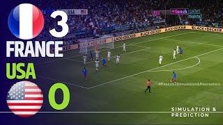 Buts du match France 30 EtatsUnis Simulation de jeu vidéo pour les JO de Paris 2024 [upl. by Anaeli43]