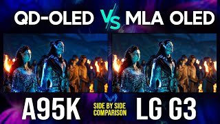 Sony A95K QDOLED vs LG G3 MLA OLED  Premium 4K TV Comparison [upl. by Juna]