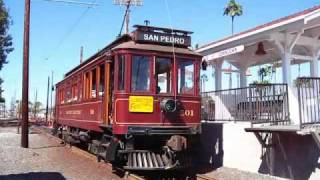 Pacific Electric Red Car at San Pedro CA 92008 [upl. by Emrich]