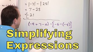 01  Simplifying Algebraic Expressions that Involve Sums and Differences Part 1 [upl. by Xilef165]