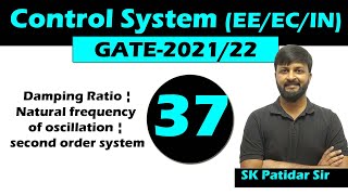 Lec 37 Damping Ratio  Natural frequency of oscillation  second order system [upl. by Aikenat118]