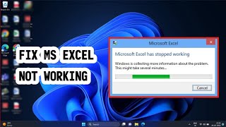 Fix Microsoft Excel has Stopped Working or Not Responding EASY [upl. by Norvil]