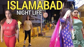 🇵🇰The real NIGHTLIFE in Islamabad F7 MARKAZ walking tour 4k 2024 [upl. by Aikmat]