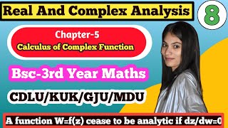 BABsc3rd MathsReal and complex analysis Chapter5Calculus of Complex function exp111213 [upl. by Yziar]