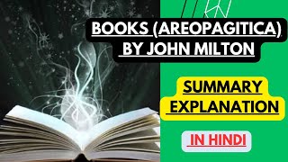 Books Areopagitica by John Milton  Summary Explanation in Hindi [upl. by Eisle712]