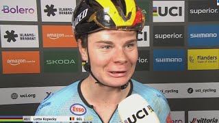 Lotte Kopecky  Interview at the Finish  UCI GRAVEL WORLD CHAMPIONSHIPS 2024 [upl. by Gillmore]