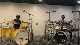 Larry Roberts Jr and Clemons Poindexter IV playing drums [upl. by Ayahc]