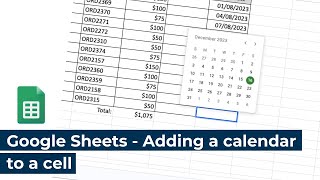 Google Sheets  Adding a calendar to a cell [upl. by Sessilu730]