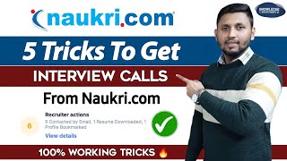 5 Tricks To Get Interview Calls From Naukricom  Naukricom Jobs Apply  How To Get Job In 2023 [upl. by Shaia]