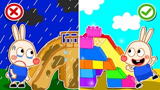 Tokki Makes DIY Colorful Lego Slide  Tokki Channel Videos [upl. by Murdock]