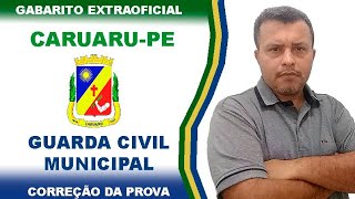 GCM Caruaru PE 2024  Gabarito Extraoficial  Correção da Prova [upl. by Maybelle]