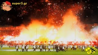 The Art of Pyroshow  Aris vs paok 20  SUPER3 Official [upl. by Attenweiler]