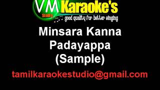 Minsara Kanna  Padayappa Karaoke HI Quality [upl. by Zarah26]