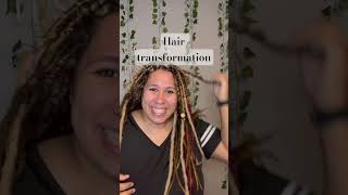 Hair transformation from curls to dreads They are braided in [upl. by Aubreir370]