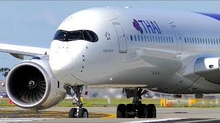 POWERFUL Airbus A350 CLOSEUP Takeoffs  Melbourne Airport Plane Spotting [upl. by Gypsy607]