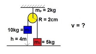 Physics 13 Moment of Inertia and Rotational Kenetic Energy 2 of 5 Pulley System [upl. by Karlee167]