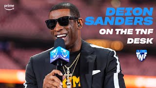 Deion Sanders preaches wisdom and patience on the TNF desk  Thursday Night Football [upl. by Debora]