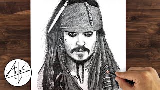 How To Draw Jack Sparrow  Sketch Tutorial step be step [upl. by Okun]