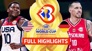 USA 🇺🇸 vs Germany 🇩🇪  Full Game Highlights  FIBA Basketball World Cup 2023 [upl. by Arua464]