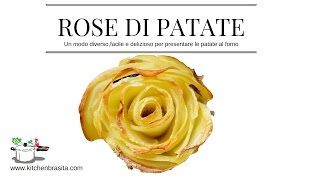 ROSE DI PATATE al forno  potato rose very easy RICETTE DI GABRI [upl. by Senilec]