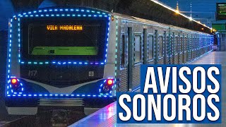 Metrô de SP  Novos Avisos Sonoros dos Trens 2023 [upl. by Bal]