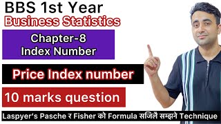 Price Index Number Exam Question Solution Part3  BBS First Year Business Statistics Unit8 Course [upl. by Anauqal548]