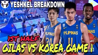 Gilas vs Korea 1st Half Breakdown MAGANDANG ADJUSTMENT ng Gilas sa Depensa Kai Sotto Nagpasiklab [upl. by Bortz645]