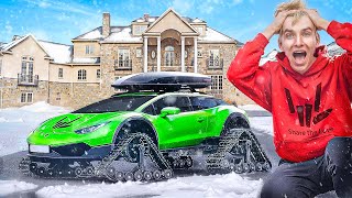 We Survived a MAJOR SNOW STORM Lamborghini SnowMobile [upl. by Capwell]