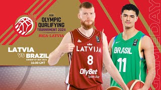 LATVIA vs BRAZIL I FIBA Olympic Qualifying Tournament 2024 I baskemali [upl. by Niwdog711]